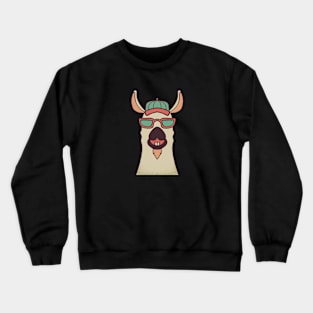 lamma is cool and smiling Crewneck Sweatshirt